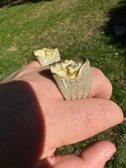 MOISSANITE Iced HEAVY Death Skull Ring Matte Real 14k Gold Over 925 Silver 23 MOISSANITE Iced HEAVY Death Skull Ring Matte Real 14k Gold Over 925 Silver -Harlem Bling Shop italiano silver inc moissanite iced heavy death skull ring matte real 14k gold over 925 silver 75273.1697164375