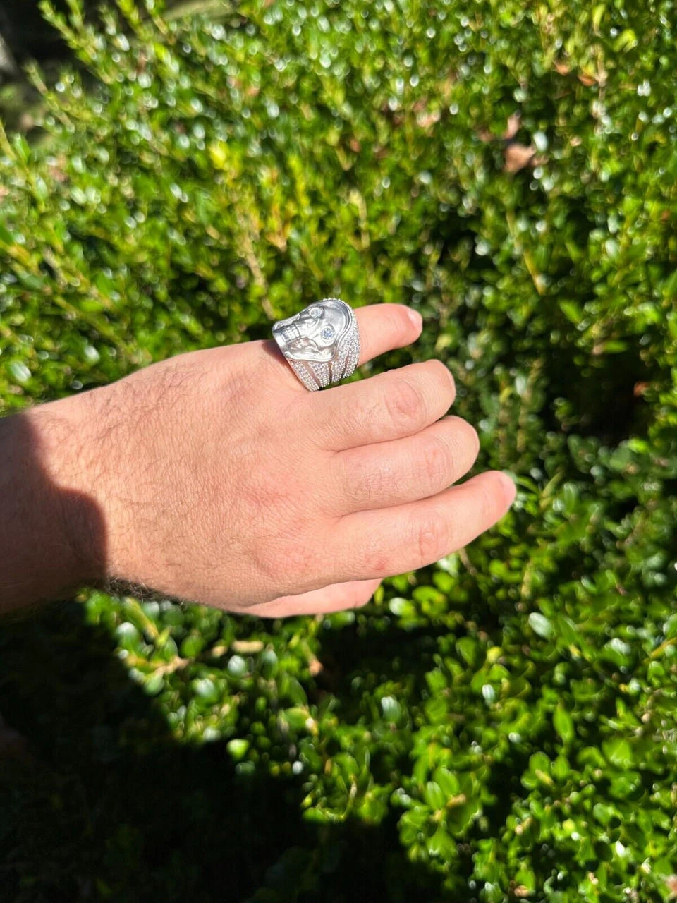 MOISSANITE Iced HEAVY Death Skull Ring Mens Real Solid Matte Finish 925 Silver 22 MOISSANITE Iced HEAVY Death Skull Ring Mens Real Solid Matte Finish 925 Silver - Image 20