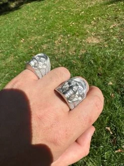 MOISSANITE Iced HEAVY Death Skull Ring Mens Real Solid Matte Finish 925 Silver 38 MOISSANITE Iced HEAVY Death Skull Ring Mens Real Solid Matte Finish 925 Silver -Harlem Bling Shop italiano silver inc moissanite iced heavy death skull ring mens real solid matte finish 925 silver 72720.1697164463