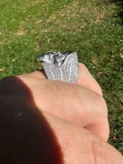 MOISSANITE Iced HEAVY Death Skull Ring Mens Real Solid Matte Finish 925 Silver 40 MOISSANITE Iced HEAVY Death Skull Ring Mens Real Solid Matte Finish 925 Silver -Harlem Bling Shop italiano silver inc moissanite iced heavy death skull ring mens real solid matte finish 925 silver 82898.1697164497