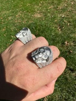 MOISSANITE Iced HEAVY Death Skull Ring Mens Real Solid Matte Finish 925 Silver 23 MOISSANITE Iced HEAVY Death Skull Ring Mens Real Solid Matte Finish 925 Silver -Harlem Bling Shop italiano silver inc moissanite iced heavy death skull ring mens real solid matte finish 925 silver 85789.1697164372