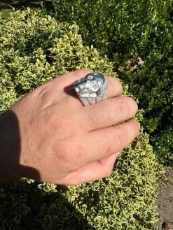 MOISSANITE Iced HEAVY Death Skull Ring Mens Real Solid Matte Finish 925 Silver 35 MOISSANITE Iced HEAVY Death Skull Ring Mens Real Solid Matte Finish 925 Silver -Harlem Bling Shop italiano silver inc moissanite iced heavy death skull ring mens real solid matte finish 925 silver 91634.1697164471