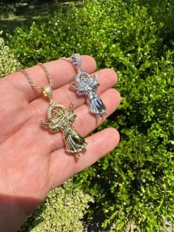 MOISSANITE Iced Santo Niño De Atocha Baby Jesus Pendant Necklace Real 925 Silver 40 MOISSANITE Iced Santo Niño De Atocha Baby Jesus Pendant Necklace Real 925 Silver -Harlem Bling Shop italiano silver inc moissanite iced santo nino de atocha baby jesus pendant necklace real 925 silver 23306.1686867037