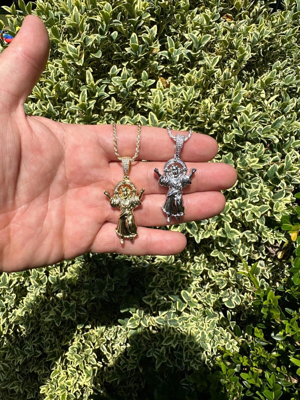 MOISSANITE Iced Santo Niño De Atocha Baby Jesus Pendant Necklace Real 925 Silver 20 MOISSANITE Iced Santo Niño De Atocha Baby Jesus Pendant Necklace Real 925 Silver - Image 18