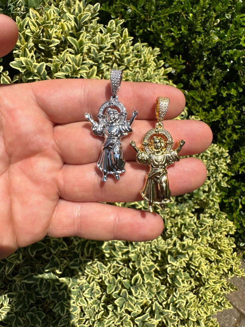 MOISSANITE Iced Santo Niño De Atocha Baby Jesus Pendant Necklace Real 925 Silver 14 MOISSANITE Iced Santo Niño De Atocha Baby Jesus Pendant Necklace Real 925 Silver - Image 12