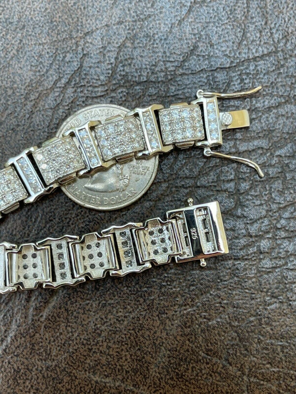 MOISSANITE Mens 11mm Iced Presidential Bracelet Solid 925 Sterling Silver Blingy 13 MOISSANITE Mens 11mm Iced Presidential Bracelet Solid 925 Sterling Silver Blingy - Image 11