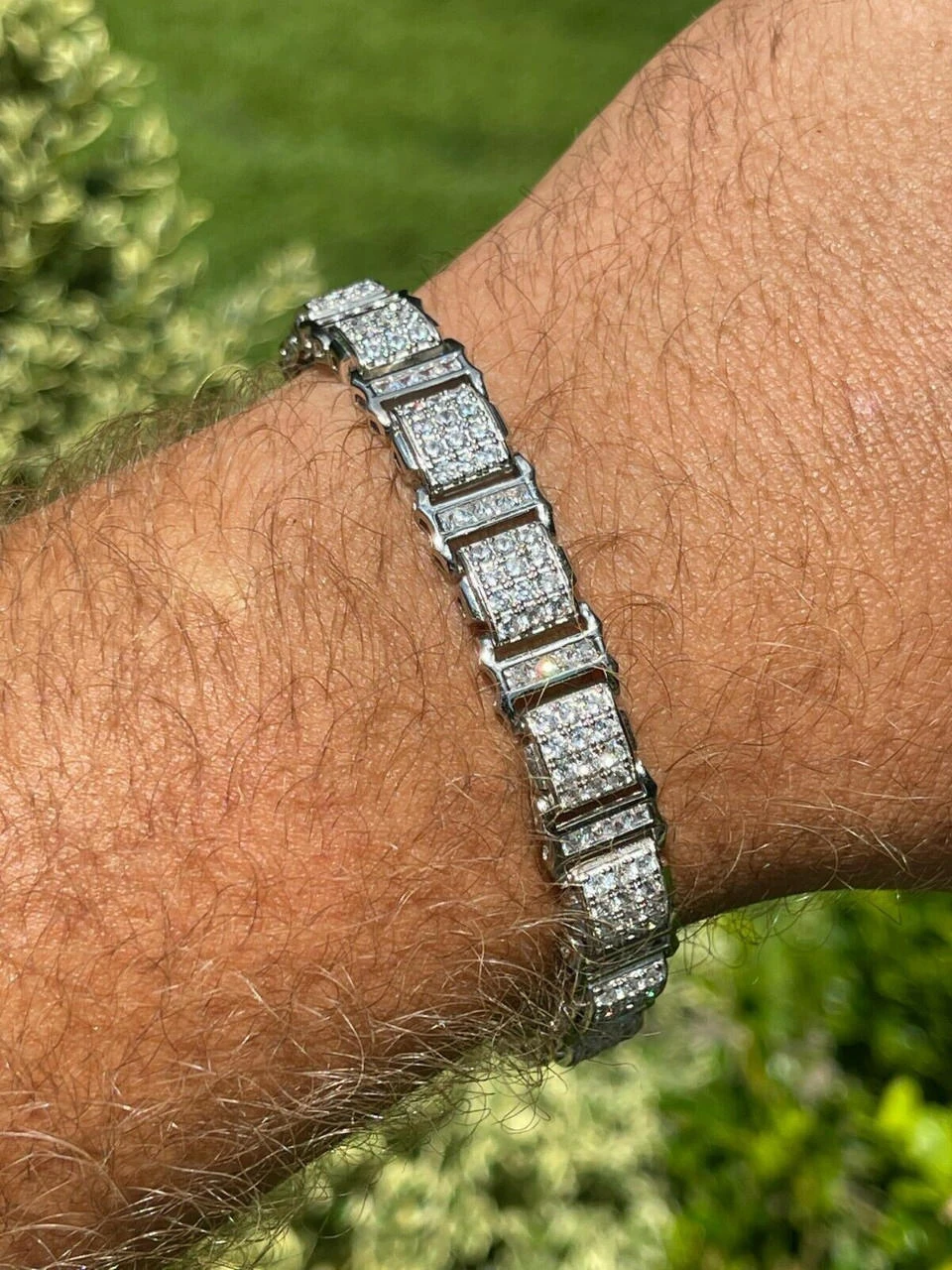 MOISSANITE Mens 11mm Iced Presidential Bracelet Solid 925 Sterling Silver Blingy 9 MOISSANITE Mens 11mm Iced Presidential Bracelet Solid 925 Sterling Silver Blingy - Image 7