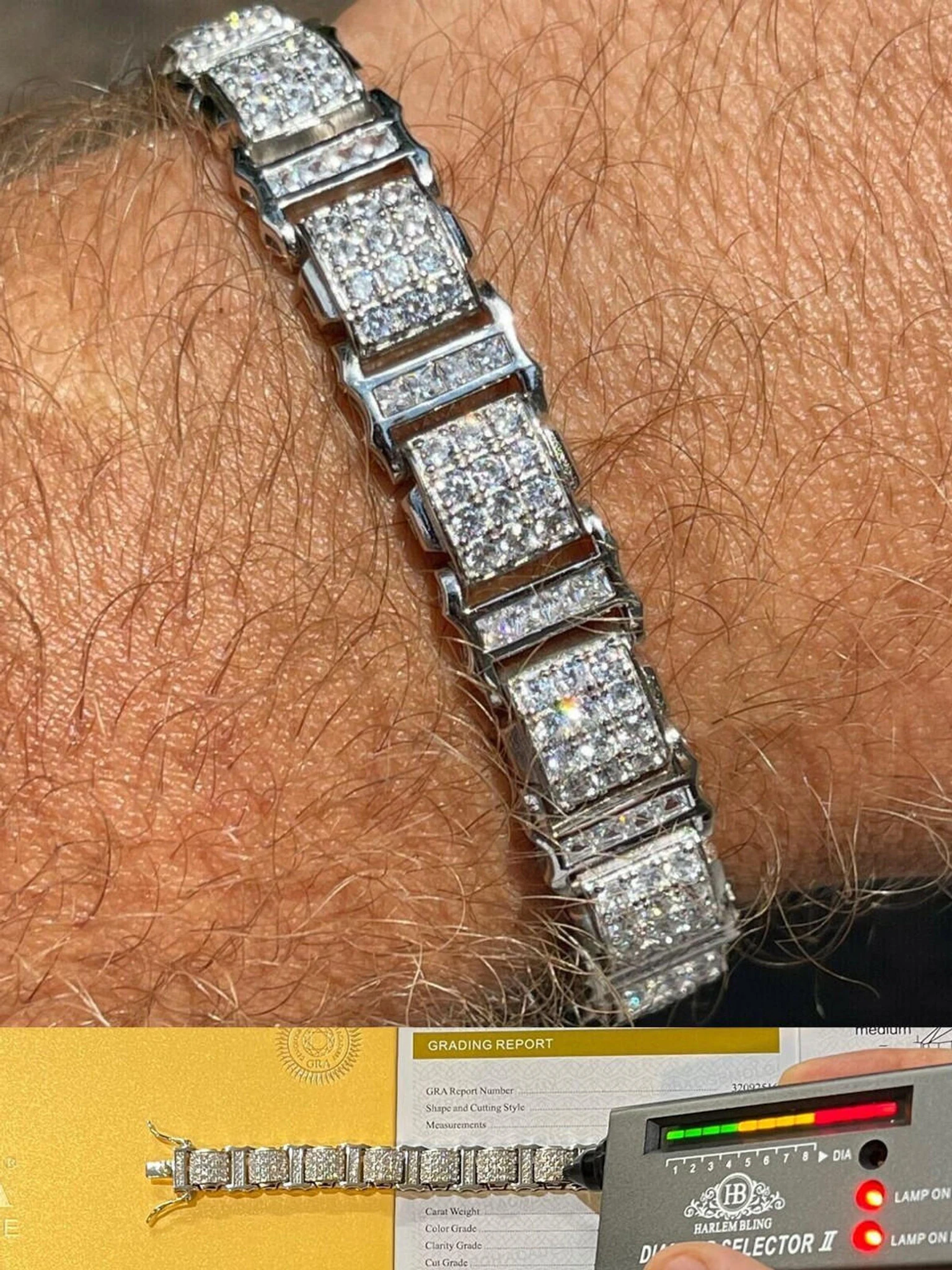 MOISSANITE Mens 11mm Iced Presidential Bracelet Solid 925 Sterling Silver Blingy 3 MOISSANITE Mens 11mm Iced Presidential Bracelet Solid 925 Sterling Silver Blingy