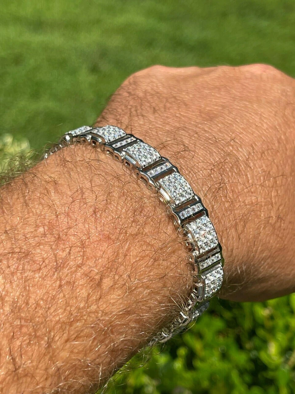 MOISSANITE Mens 11mm Iced Presidential Bracelet Solid 925 Sterling Silver Blingy 12 MOISSANITE Mens 11mm Iced Presidential Bracelet Solid 925 Sterling Silver Blingy - Image 10