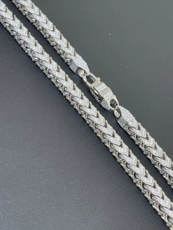 MOISSANITE Mens Real 925 Silver Men's Franco Chain ICED Necklace 18-30" Hip Hop 18 MOISSANITE Mens Real 925 Silver Men's Franco Chain ICED Necklace 18-30" Hip Hop -Harlem Bling Shop italiano silver inc moissanite mens real 925 silver mens franco chain iced necklace 18 30 hip hop 24672.1664302207