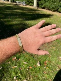 MOISSANITE Presidential ID Bracelet 14k Gold Vermeil Real 925 Silver Iced HipHop -Harlem Bling Shop italiano silver inc moissanite presidential id bracelet 14k gold vermeil real 925 silver iced hiphop 21971.1664357434