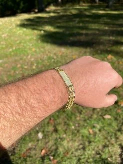 MOISSANITE Presidential ID Bracelet 14k Gold Vermeil Real 925 Silver Iced HipHop -Harlem Bling Shop italiano silver inc moissanite presidential id bracelet 14k gold vermeil real 925 silver iced hiphop 85935.1664355485