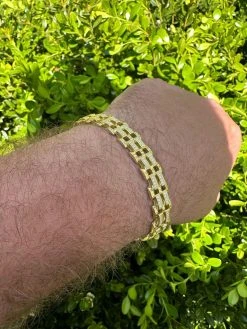 MOISSANITE Presidential ID Panther Bracelet 14k Gold Plated Real 925 Silver Iced -Harlem Bling Shop italiano silver inc moissanite presidential id panther bracelet 14k gold plated real 925 silver iced 31096.1683578915