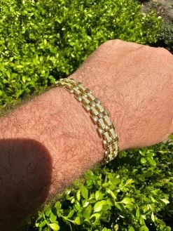 MOISSANITE Presidential ID Panther Bracelet 14k Gold Plated Real 925 Silver Iced -Harlem Bling Shop italiano silver inc moissanite presidential id panther bracelet 14k gold plated real 925 silver iced 58724.1683579034