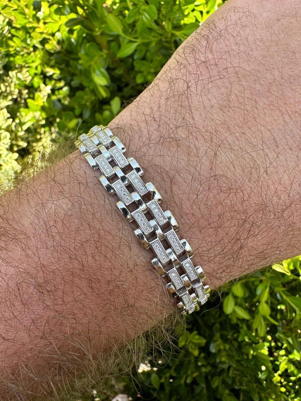 MOISSANITE Presidential ID Panther Link Bracelet Real 925 Silver Ice Out Hip Hop 4 MOISSANITE Presidential ID Panther Link Bracelet Real 925 Silver Ice Out Hip Hop - Image 2