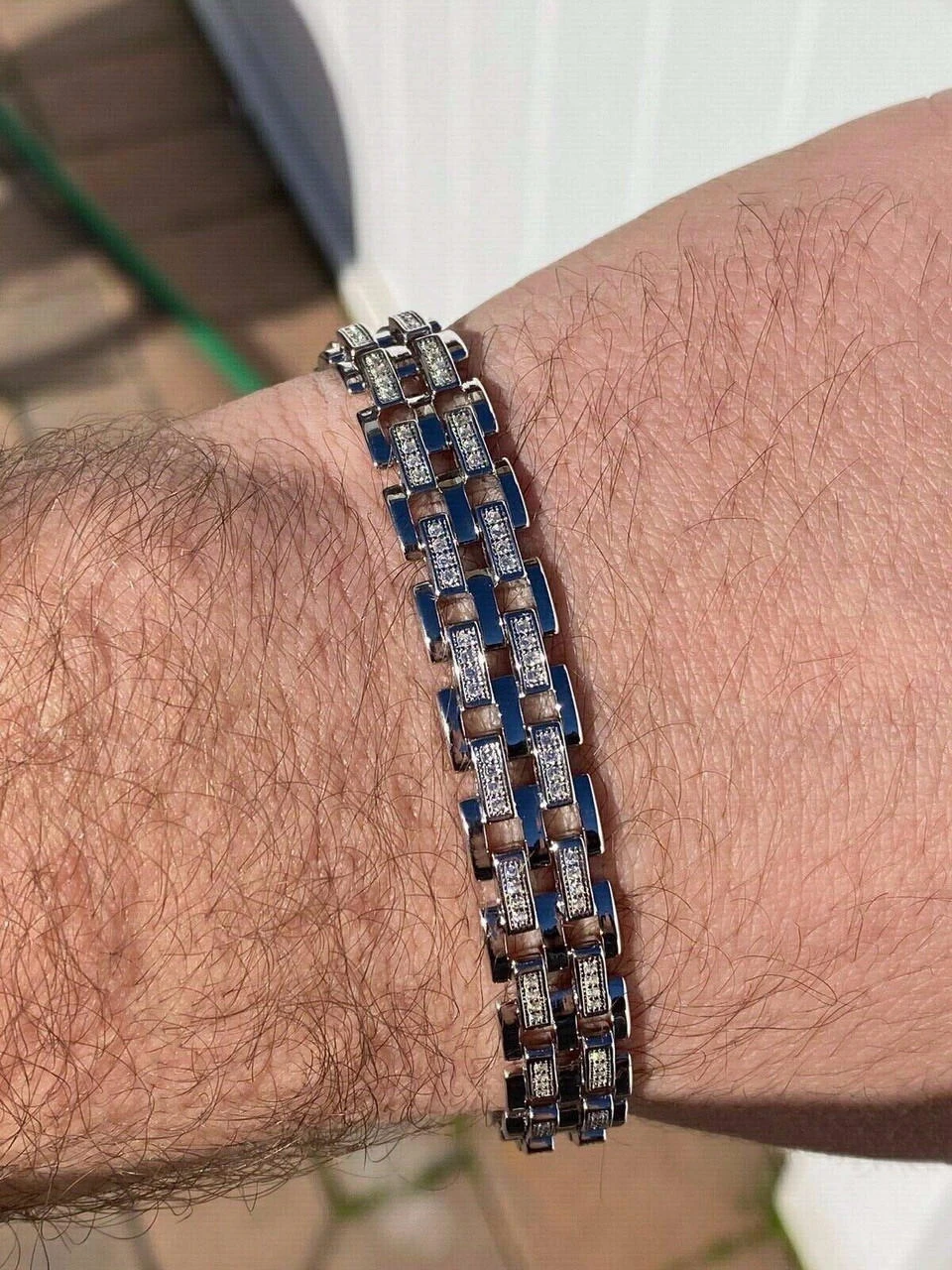 MOISSANITE Presidential ID Panther Link Bracelet Real 925 Silver Ice Out Hip Hop 21 MOISSANITE Presidential ID Panther Link Bracelet Real 925 Silver Ice Out Hip Hop - Image 19