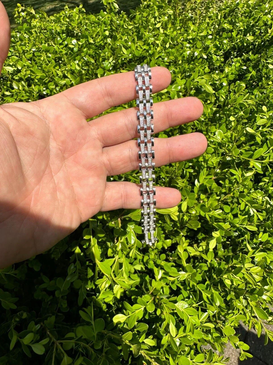 MOISSANITE Presidential ID Panther Link Bracelet Real 925 Silver Ice Out Hip Hop 7 MOISSANITE Presidential ID Panther Link Bracelet Real 925 Silver Ice Out Hip Hop - Image 5