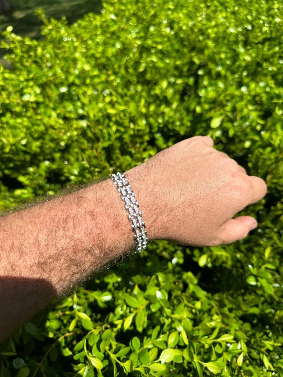 MOISSANITE Presidential ID Panther Link Bracelet Real 925 Silver Ice Out Hip Hop 18 MOISSANITE Presidential ID Panther Link Bracelet Real 925 Silver Ice Out Hip Hop - Image 16