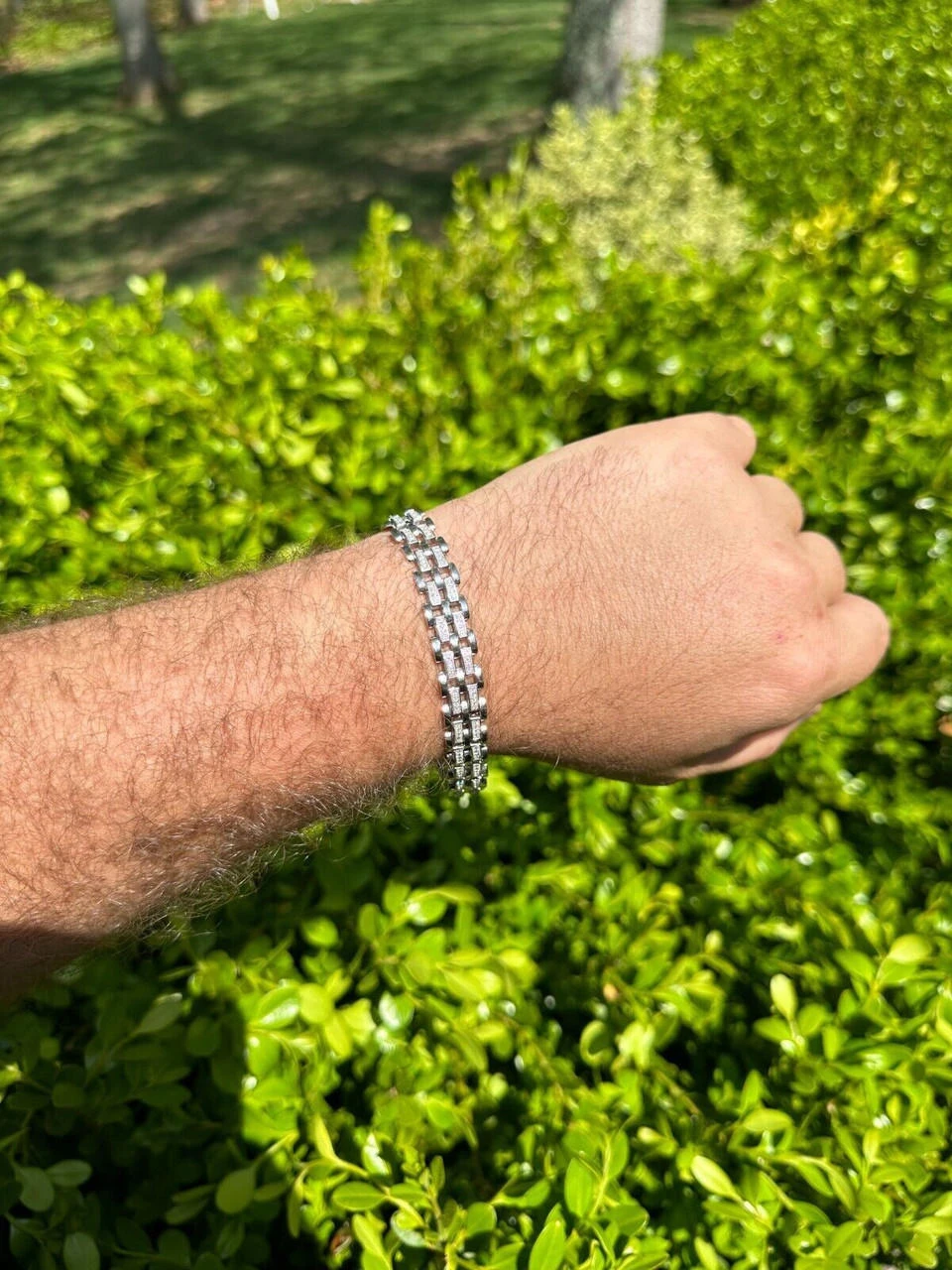 MOISSANITE Presidential ID Panther Link Bracelet Real 925 Silver Ice Out Hip Hop 6 MOISSANITE Presidential ID Panther Link Bracelet Real 925 Silver Ice Out Hip Hop - Image 4