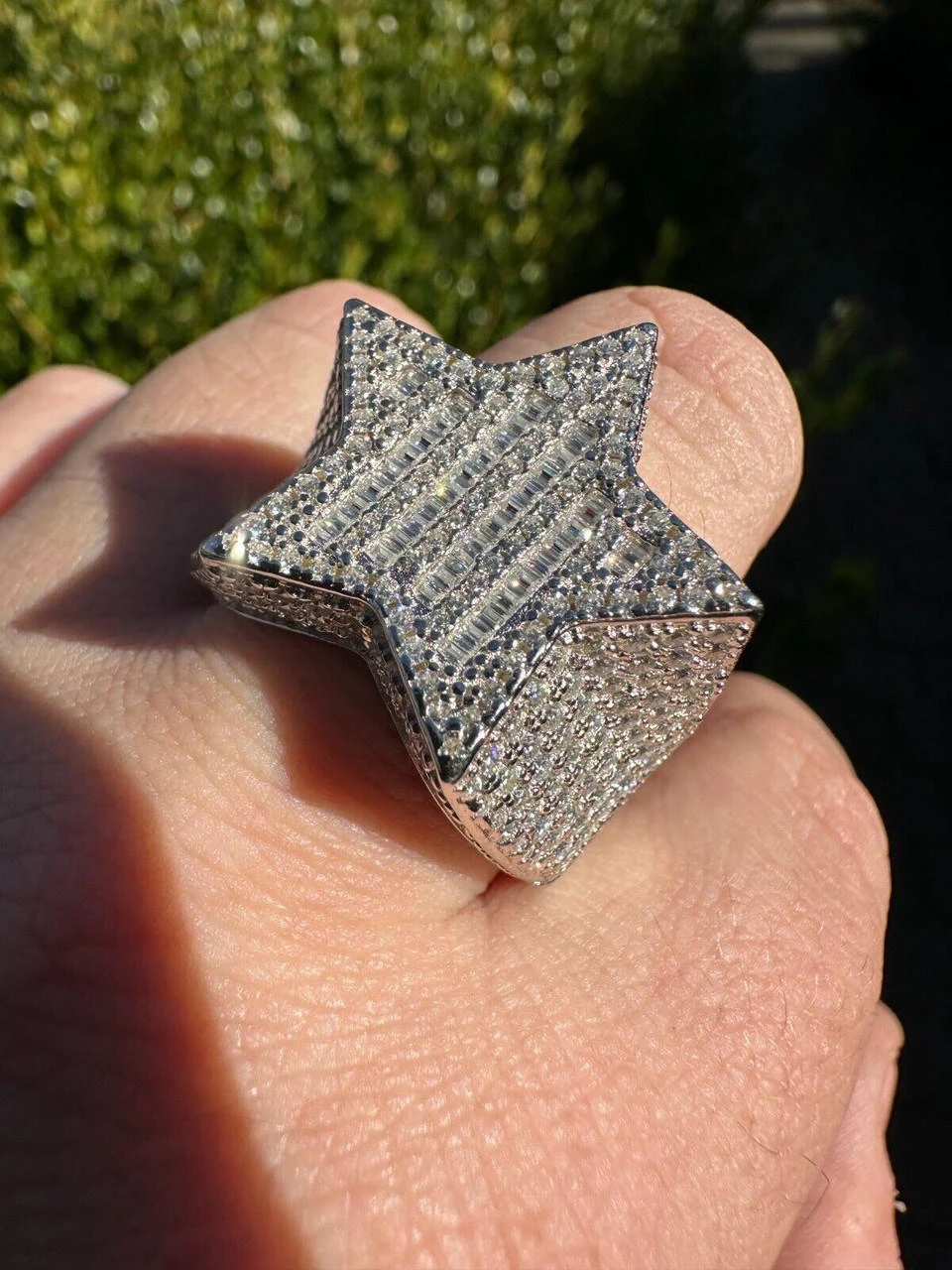 4.65ct MOISSANITE Real 925 Silver Iced Out Baguette Star Ring Pass Diamond Test 21 4.65ct MOISSANITE Real 925 Silver Iced Out Baguette Star Ring Pass Diamond Test - Image 19