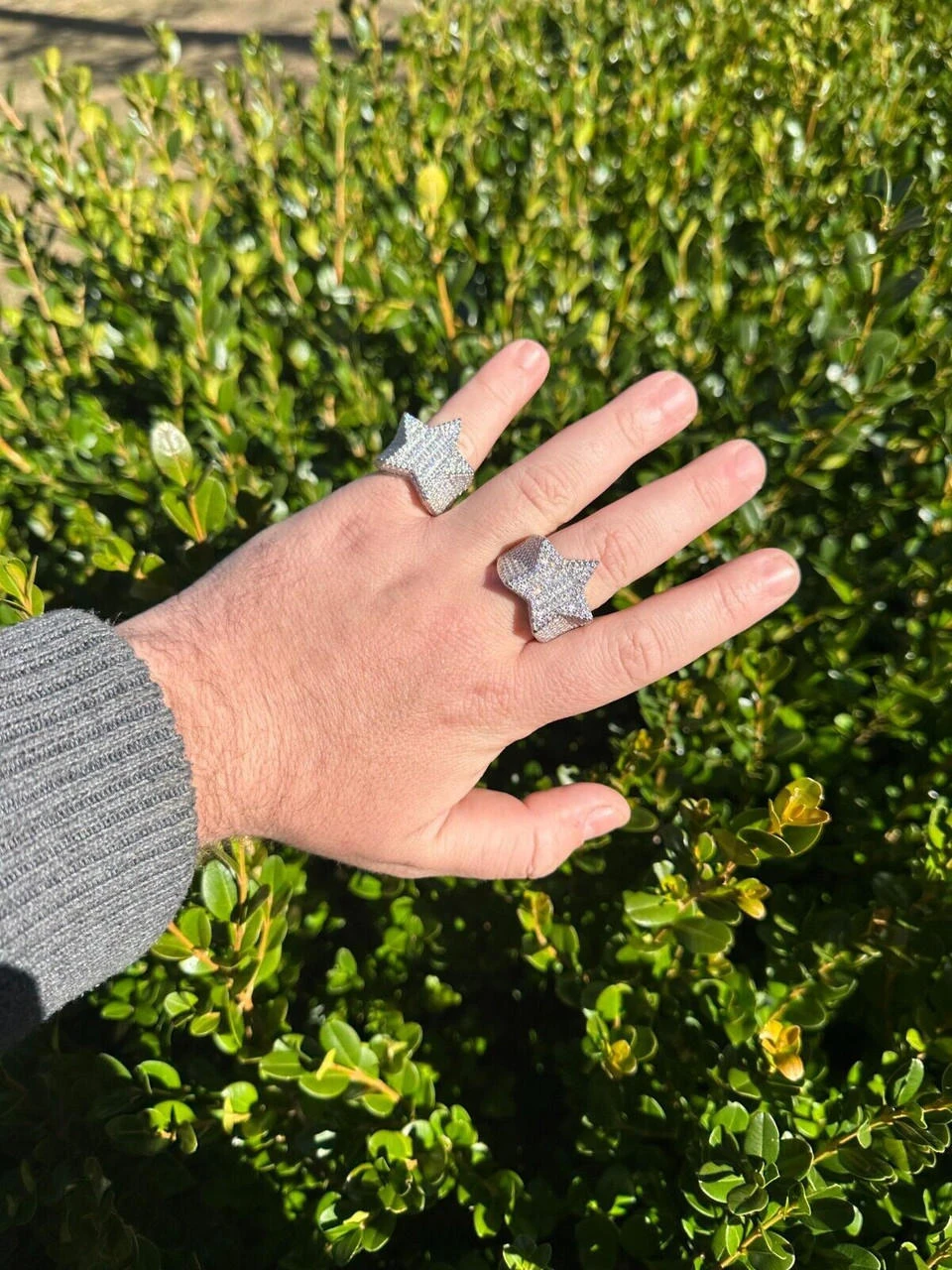 4.65ct MOISSANITE Real 925 Silver Iced Out Baguette Star Ring Pass Diamond Test 12 4.65ct MOISSANITE Real 925 Silver Iced Out Baguette Star Ring Pass Diamond Test - Image 10