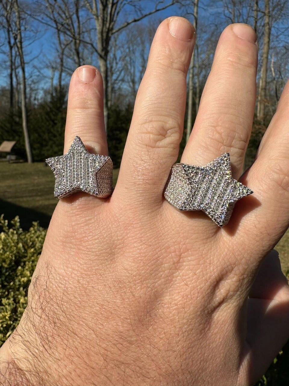 4.65ct MOISSANITE Real 925 Silver Iced Out Baguette Star Ring Pass Diamond Test 17 4.65ct MOISSANITE Real 925 Silver Iced Out Baguette Star Ring Pass Diamond Test - Image 15