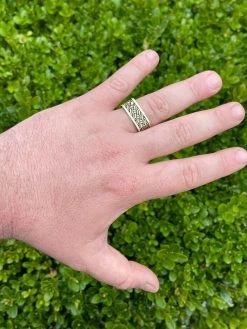 Real 14k Gold & Solid 925 Sterling Silver Men Plain Ring Wedding Square Band 9mm -Harlem Bling Shop italiano silver inc real 14k gold and solid 925 sterling silver men plain ring wedding square band 9mm 75612.1664392466