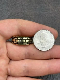 Real 14k Gold & Solid 925 Sterling Silver Mens Plain Ring Wedding Band Size 7-13 -Harlem Bling Shop italiano silver inc real 14k gold and solid 925 sterling silver mens plain ring wedding band size 7 13 22998.1664375504