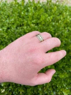 Real 14k Gold & Solid 925 Sterling Silver Mens Plain Ring Wedding Band Size 7-13 -Harlem Bling Shop italiano silver inc real 14k gold and solid 925 sterling silver mens plain ring wedding band size 7 13 31875.1664386928