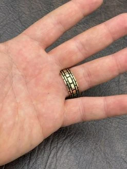 Real 14k Gold & Solid 925 Sterling Silver Mens Plain Ring Wedding Band Size 7-13 -Harlem Bling Shop italiano silver inc real 14k gold and solid 925 sterling silver mens plain ring wedding band size 7 13 66917.1665670069