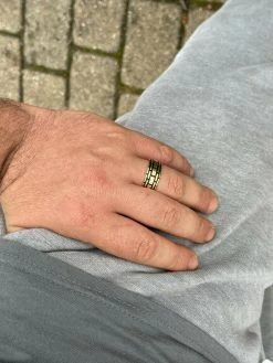 Real 14k Gold & Solid 925 Sterling Silver Mens Plain Ring Wedding Band Size 7-13 -Harlem Bling Shop italiano silver inc real 14k gold and solid 925 sterling silver mens plain ring wedding band size 7 13 88140.1664392657