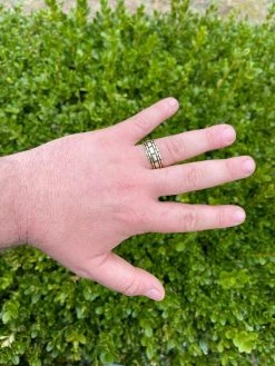 Real 14k Gold & Solid 925 Sterling Silver Mens Plain Ring Wedding Band Size 7-13 -Harlem Bling Shop italiano silver inc real 14k gold and solid 925 sterling silver mens plain ring wedding band size 7 13 90639.1664400500