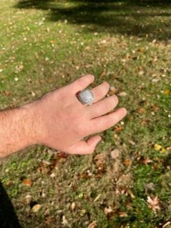 Real 14k Gold Vermeil 925 Sterling Silver Men's Diamond Pinky Ring Hip Hop Iced -Harlem Bling Shop italiano silver inc real 14k gold vermeil 925 sterling silver mens diamond pinky ring hip hop iced 02412.1664361844