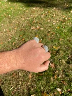 Real 14k Gold Vermeil 925 Sterling Silver Men's Diamond Pinky Ring Hip Hop Iced -Harlem Bling Shop italiano silver inc real 14k gold vermeil 925 sterling silver mens diamond pinky ring hip hop iced 68711.1664356694