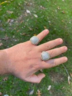 Real 14k Gold Vermeil 925 Sterling Silver Men's Diamond Pinky Ring Hip Hop Iced -Harlem Bling Shop italiano silver inc real 14k gold vermeil 925 sterling silver mens diamond pinky ring hip hop iced 76129.1664357709