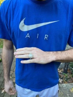 Real 14k Gold Vermeil 925 Sterling Silver Men's Diamond Pinky Ring Hip Hop Iced -Harlem Bling Shop italiano silver inc real 14k gold vermeil 925 sterling silver mens diamond pinky ring hip hop iced 88860.1664357477