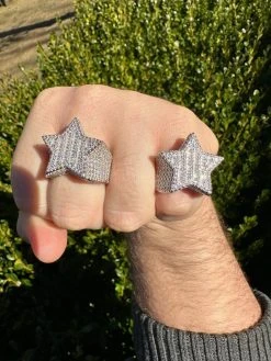 Real 925 Sterling Silver Iced Baguette Star Shaped Ring Pass Tester Hip Hop Out 27 Real 925 Sterling Silver Iced Baguette Star Shaped Ring Pass Tester Hip Hop Out -Harlem Bling Shop italiano silver inc real 925 sterling silver iced baguette star shaped ring pass tester hip hop out 36019.1683751946