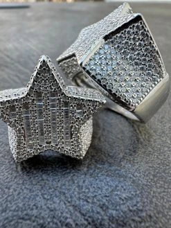 Real 925 Sterling Silver Iced Baguette Star Shaped Ring Pass Tester Hip Hop Out 28 Real 925 Sterling Silver Iced Baguette Star Shaped Ring Pass Tester Hip Hop Out -Harlem Bling Shop italiano silver inc real 925 sterling silver iced baguette star shaped ring pass tester hip hop out 37687.1683752035