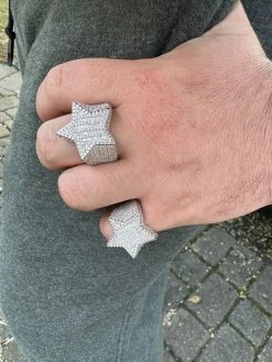 Real 925 Sterling Silver Iced Baguette Star Shaped Ring Pass Tester Hip Hop Out 34 Real 925 Sterling Silver Iced Baguette Star Shaped Ring Pass Tester Hip Hop Out -Harlem Bling Shop italiano silver inc real 925 sterling silver iced baguette star shaped ring pass tester hip hop out 51978.1683752309