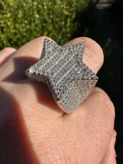 Real 925 Sterling Silver Iced Baguette Star Shaped Ring Pass Tester Hip Hop Out 39 Real 925 Sterling Silver Iced Baguette Star Shaped Ring Pass Tester Hip Hop Out -Harlem Bling Shop italiano silver inc real 925 sterling silver iced baguette star shaped ring pass tester hip hop out 95327.1683751963