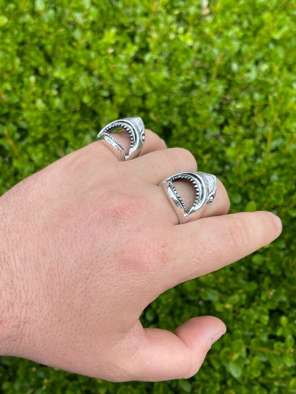 Real 925 Sterling Silver Mens Great White Shark JAWS Ring Size 7 8 9 10 11 12 13 6 Real 925 Sterling Silver Mens Great White Shark JAWS Ring Size 7 8 9 10 11 12 13 - Image 4