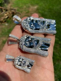 Real 925 Sterling Silver MOISSANITE Jesus Piece Iced Pendant Pass Diamond Tester 24 Real 925 Sterling Silver MOISSANITE Jesus Piece Iced Pendant Pass Diamond Tester -Harlem Bling Shop italiano silver inc real 925 sterling silver moissanite jesus piece iced pendant pass diamond tester 57010.1664371330