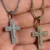 Real 925 Sterling Silver Or Gold Cross Crucifix Pendant Necklace Iced 1" Small 2 Real 925 Sterling Silver Or Gold Cross Crucifix Pendant Necklace Iced 1" Small -Harlem Bling Shop italiano silver inc real 925 sterling silver or gold cross crucifix pendant necklace iced 1 small 87649.1664396092