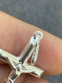 Real 925 Sterling Silver Plain Gold Cross Jesus Crucifix Pendant Men Women Charm 16 Real 925 Sterling Silver Plain Gold Cross Jesus Crucifix Pendant Men Women Charm -Harlem Bling Shop italiano silver inc real 925 sterling silver plain gold cross jesus crucifix pendant men women charm 05670.1664371294