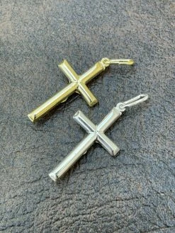 Real 925 Sterling Silver Plain Gold Cross Jesus Crucifix Pendant Men Women Charm 15 Real 925 Sterling Silver Plain Gold Cross Jesus Crucifix Pendant Men Women Charm -Harlem Bling Shop italiano silver inc real 925 sterling silver plain gold cross jesus crucifix pendant men women charm 79461.1664387530