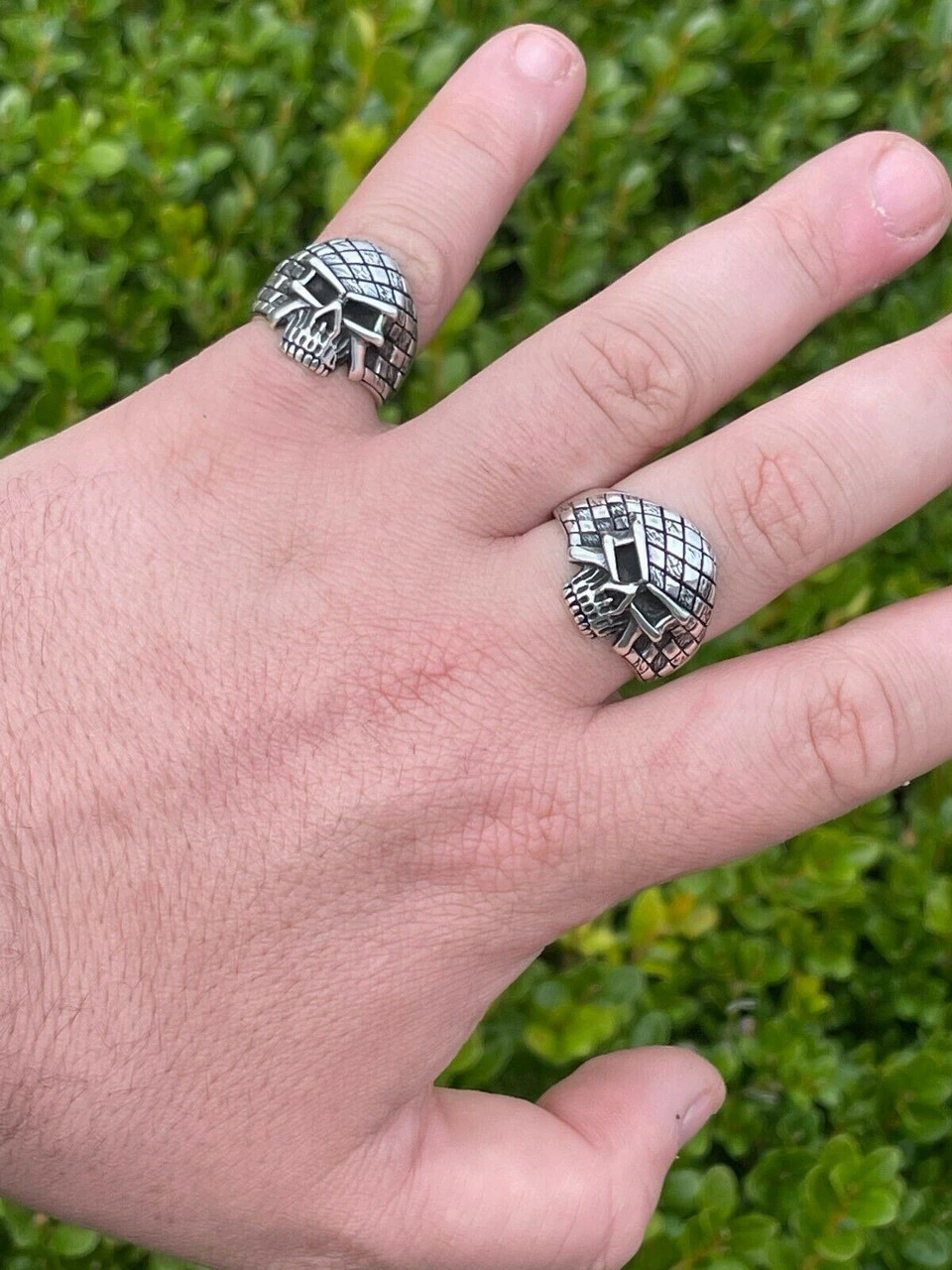 Real 925 Sterling Silver Ring Punisher Terminator Half Skull Size 7 8 9 10 11 12 9 Real 925 Sterling Silver Ring Punisher Terminator Half Skull Size 7 8 9 10 11 12 - Image 7