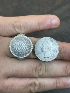 Real 925 Sterling Silver Round 3D Men's Diamond Pinky Ring Iced Bling Jewelry 24 Real 925 Sterling Silver Round 3D Men's Diamond Pinky Ring Iced Bling Jewelry -Harlem Bling Shop italiano silver inc real 925 sterling silver round 3d mens diamond pinky ring iced bling jewelry 05085.1664357636