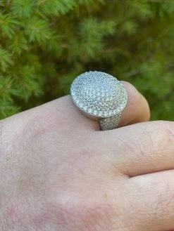 Real 925 Sterling Silver Round 3D Men's Diamond Pinky Ring Iced Bling Jewelry 18 Real 925 Sterling Silver Round 3D Men's Diamond Pinky Ring Iced Bling Jewelry -Harlem Bling Shop italiano silver inc real 925 sterling silver round 3d mens diamond pinky ring iced bling jewelry 53806.1664359836