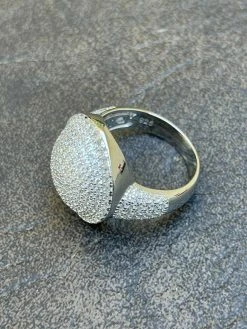 Real 925 Sterling Silver Round 3D Men's Diamond Pinky Ring Iced Bling Jewelry 22 Real 925 Sterling Silver Round 3D Men's Diamond Pinky Ring Iced Bling Jewelry -Harlem Bling Shop italiano silver inc real 925 sterling silver round 3d mens diamond pinky ring iced bling jewelry 82393.1664359412