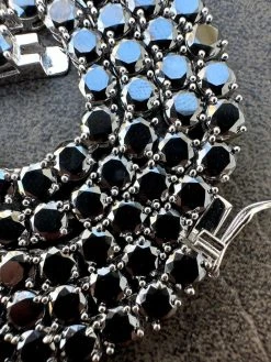 Real Black MOISSANITE 5mm Tennis Chain 925 Silver Iced Necklace Pass Tester 26 Real Black MOISSANITE 5mm Tennis Chain 925 Silver Iced Necklace Pass Tester -Harlem Bling Shop italiano silver inc real black moissanite 5mm tennis chain 925 silver iced necklace pass tester 77970.1676658344